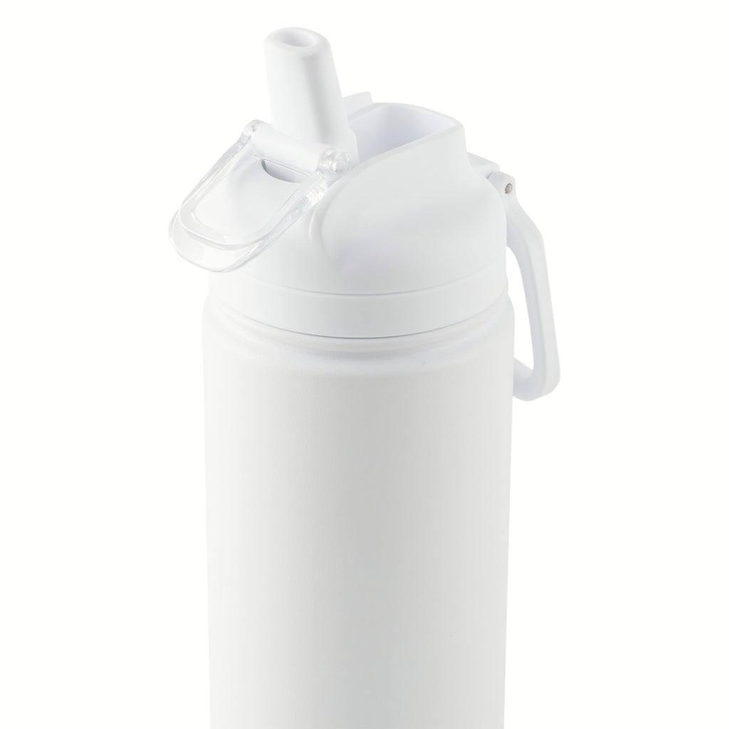 24 oz Stainless Steel Sip Water Bottle, White - Image 4