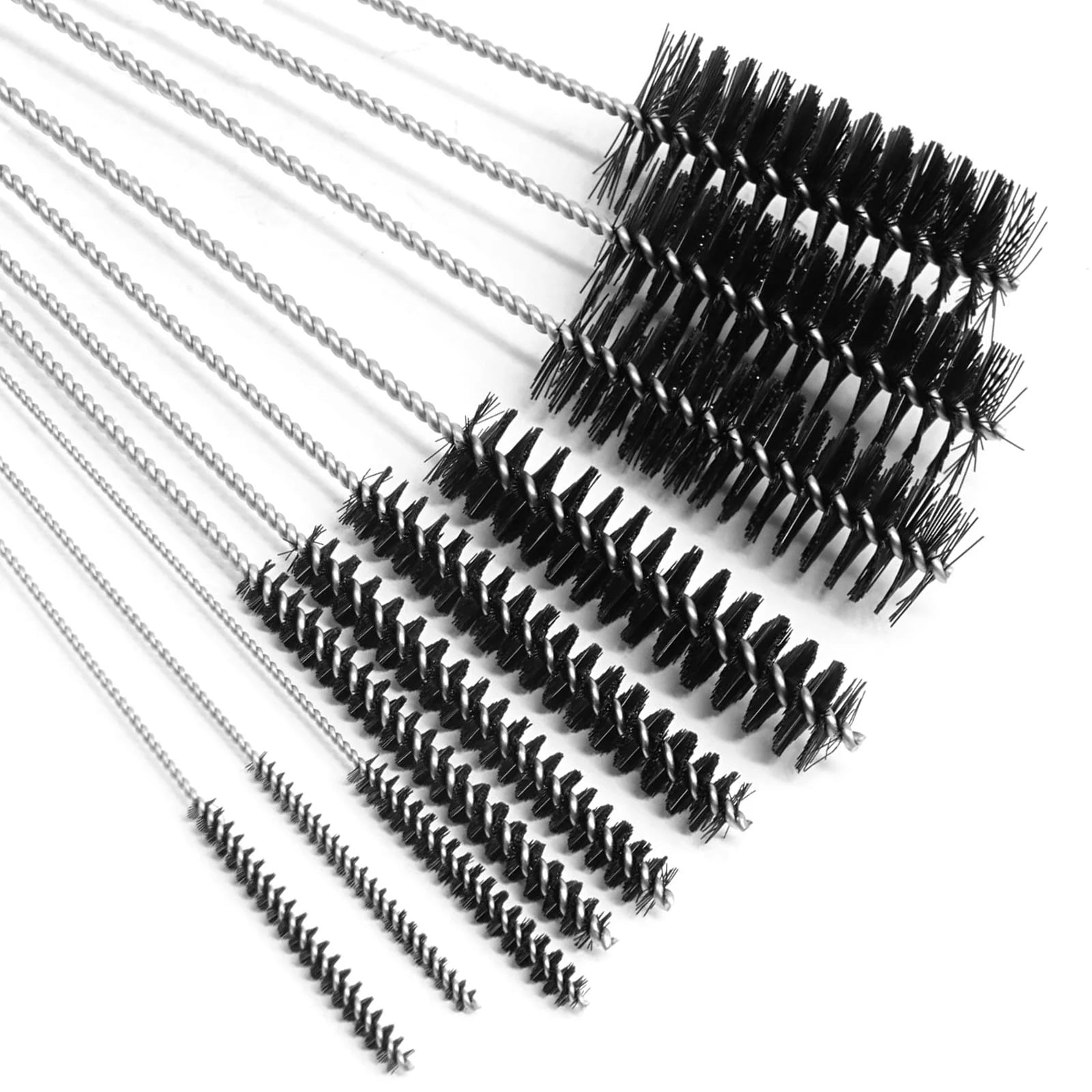 10Pcs Cleaning Brushes, Nylon Tube Pipe Keyboard Washing Cleaner Straw Tools, Black - Image 5