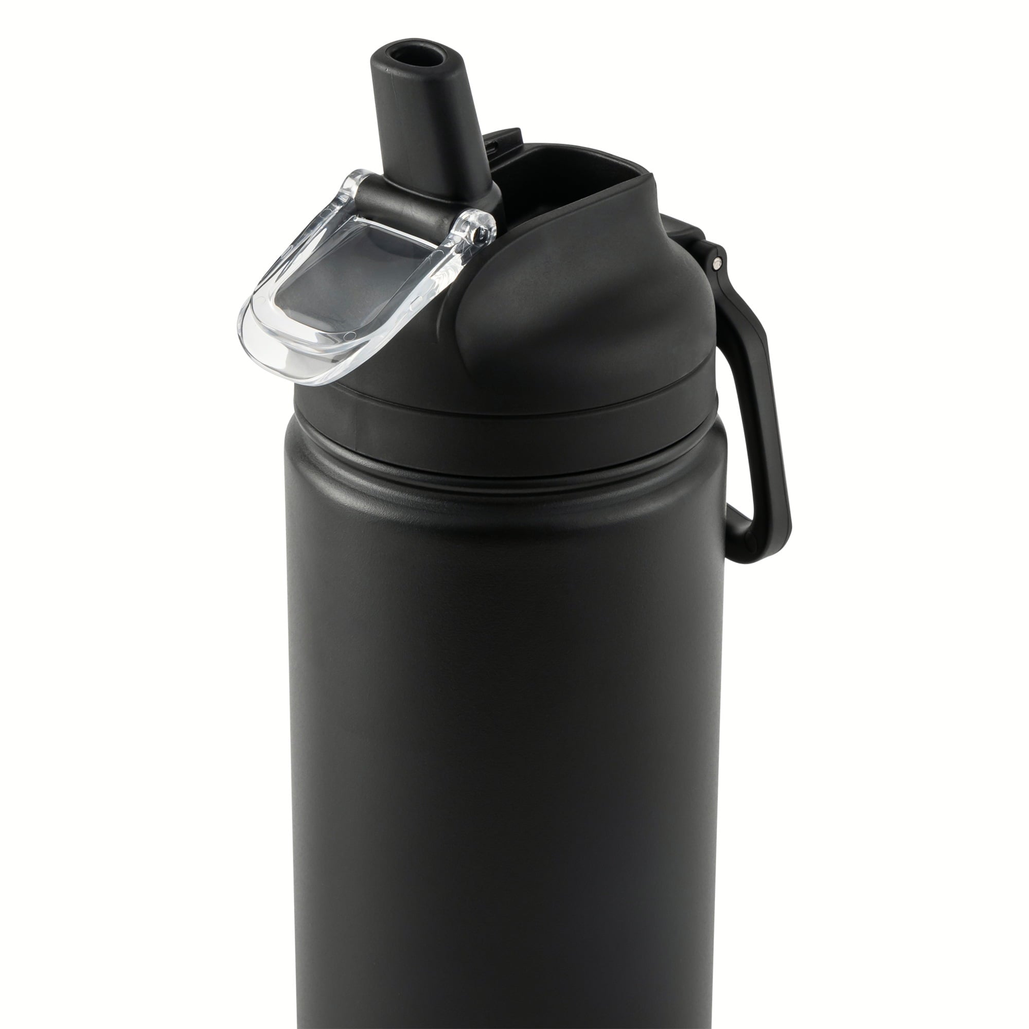 24 oz Stainless Steel Sip Water Bottle, Black - Image 4