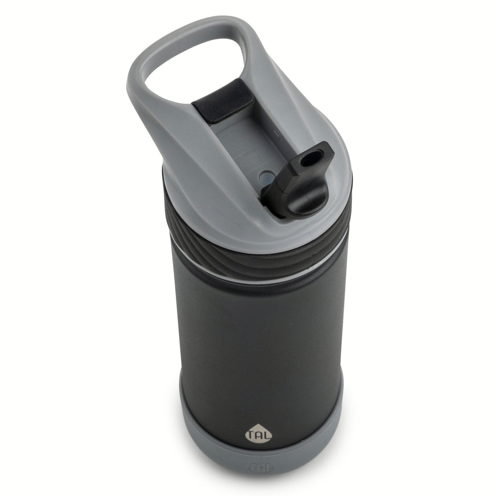 Stainless Steel Ranger Straw Kids Water Bottle 18oz, Black - Image 2