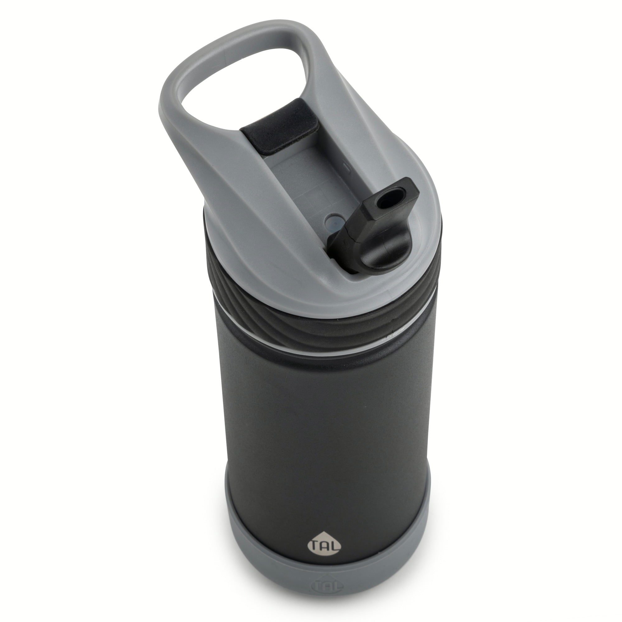 Stainless Steel Ranger Straw Kids Water Bottle 18oz, Black - Image 2