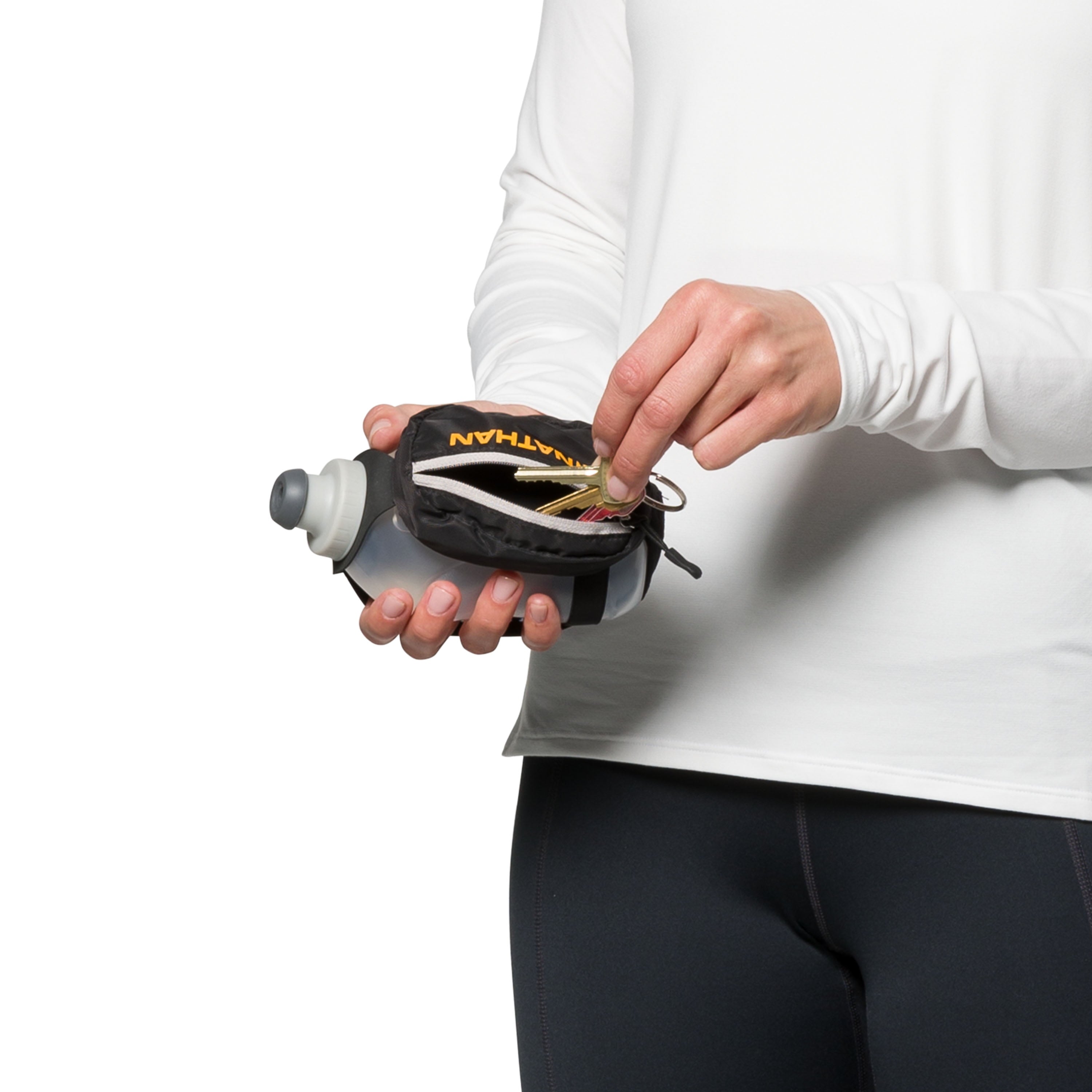 12oz Running Bottle Holder, Black/Marigold , 1 Pack - Image 3