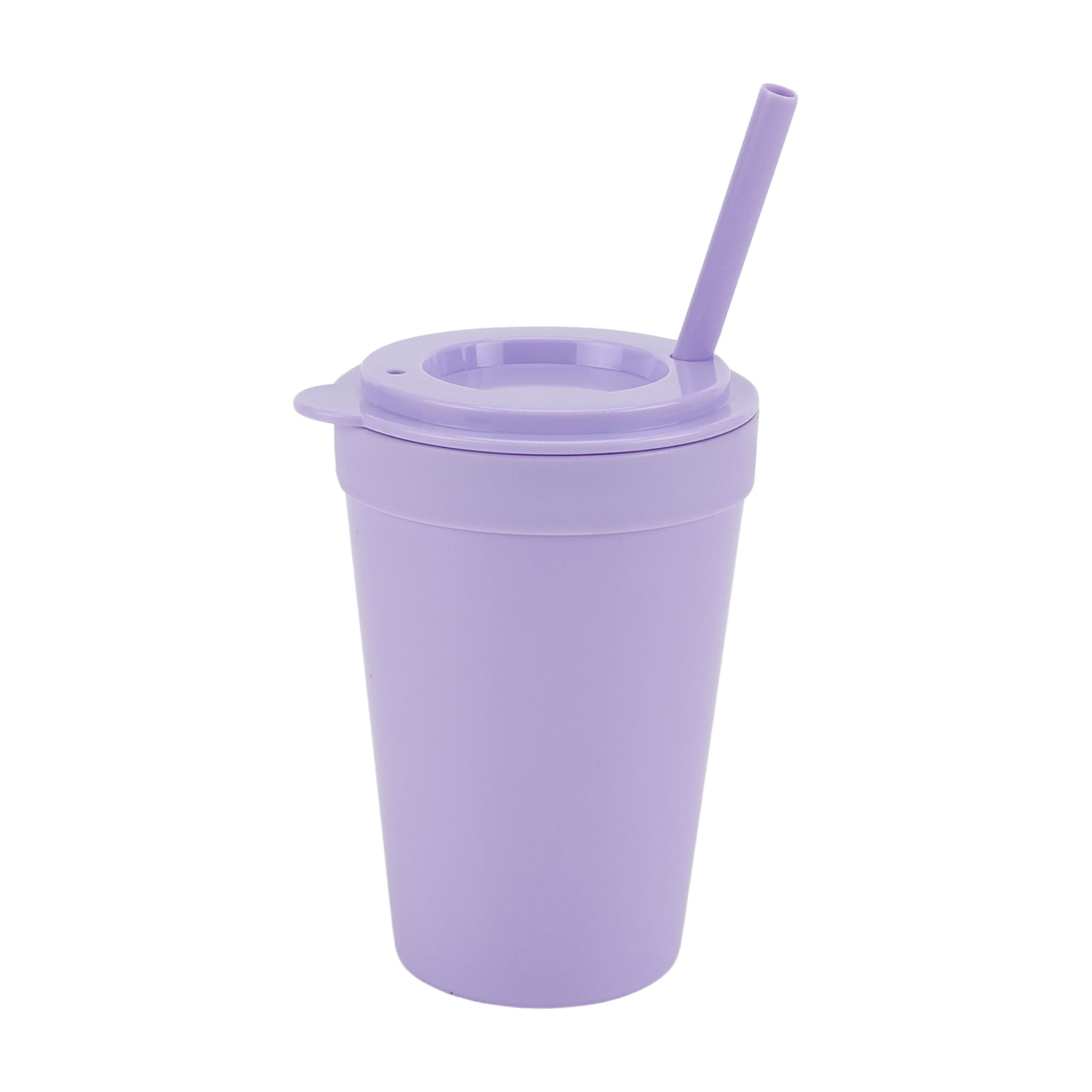 4-Pack Plastic 15-Ounce Capacity Tumbler Set with Lid and Straw, Multi-Colored - Image 4