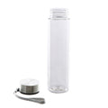 18 oz Plastic Clear Water Bottle Stainless Steel Screw Cap Lid with Strap, 1 Each Included