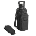 32-40 fl oz Water Bottle Sling with Shoulder Strap and Front Zipper Pocket, Black