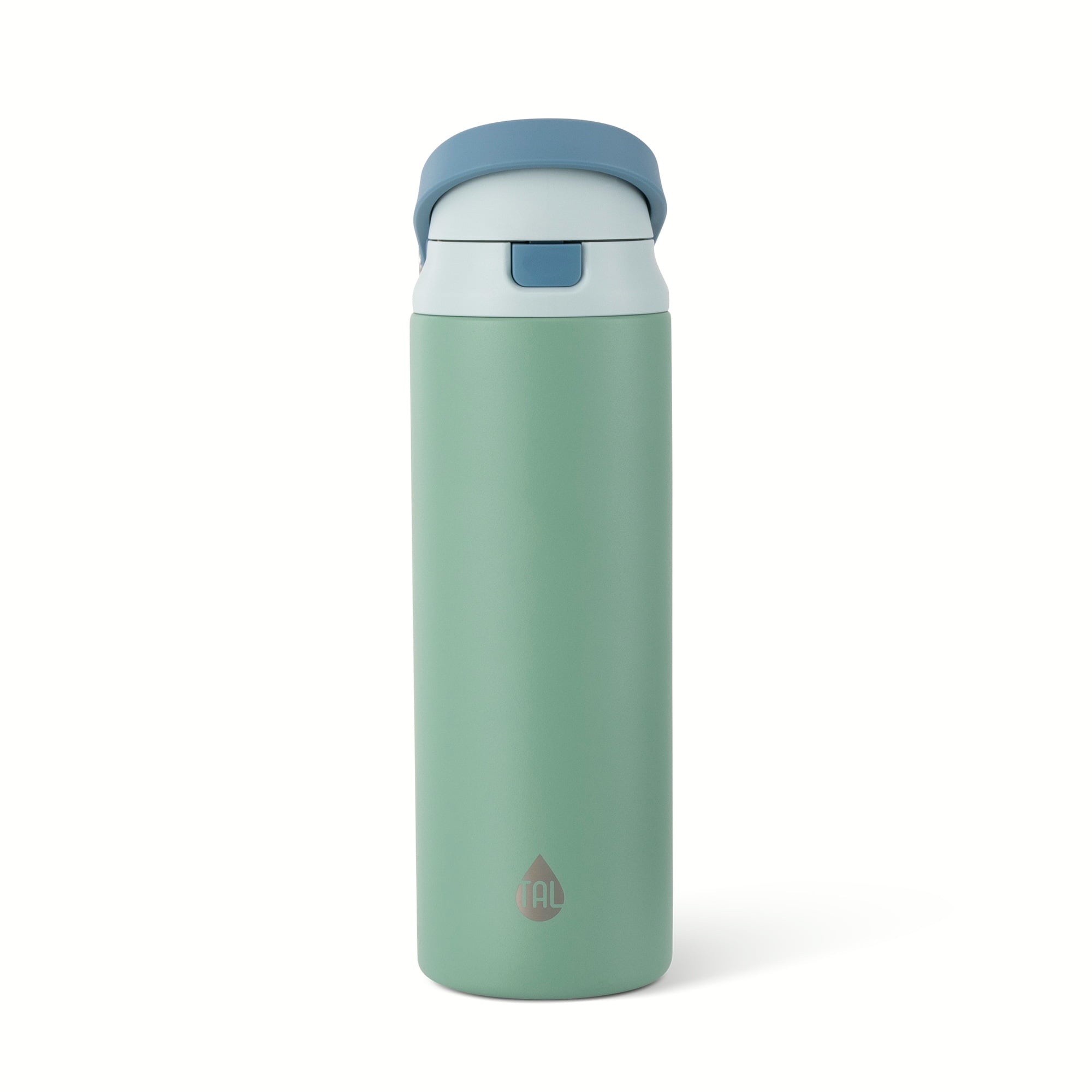 24oz Stainless Steel 2-in-1 Straw and Chug Water Bottle with Push Lid, Sage