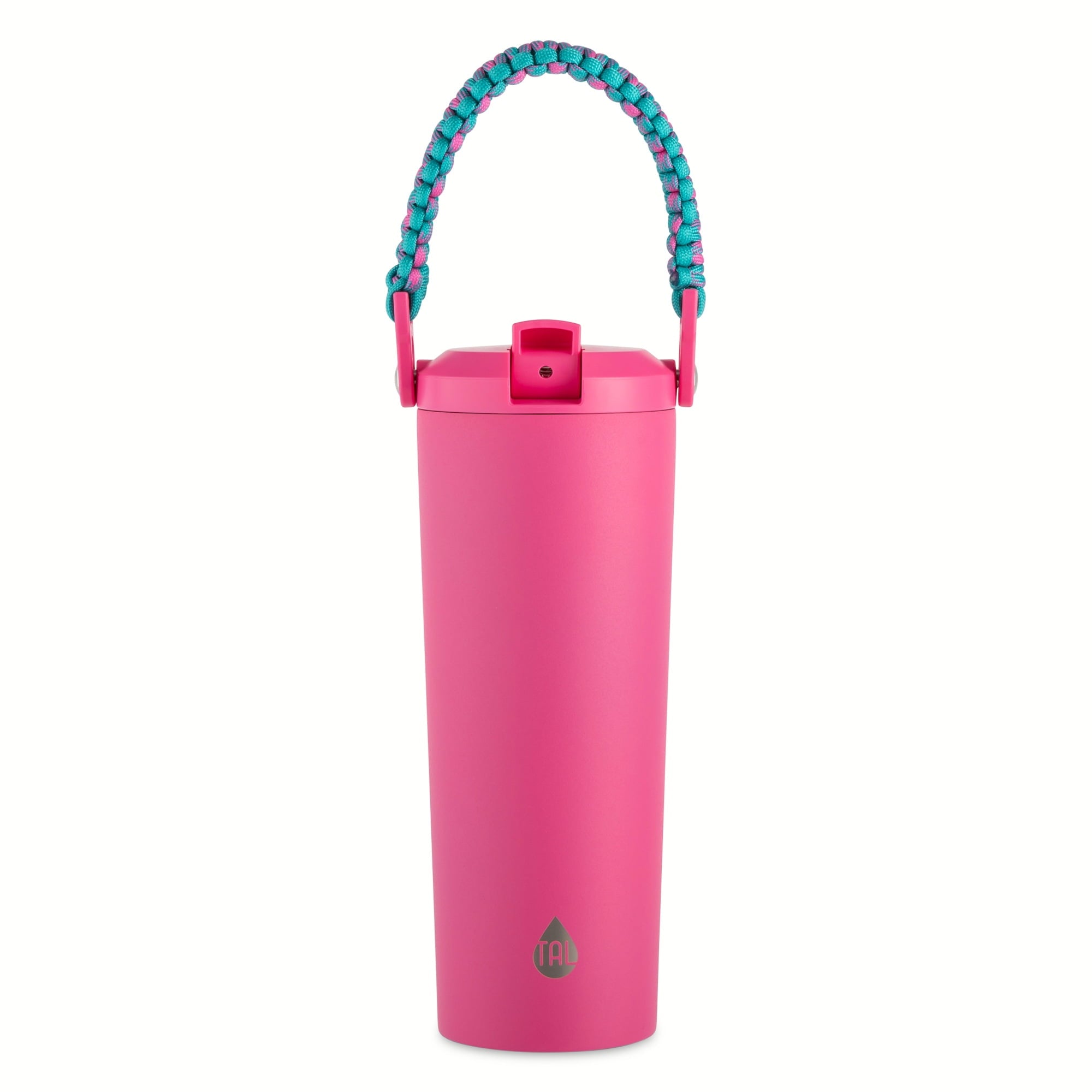 24oz Stainless Steel Hudson Paracord Handle Water Bottle, Pink