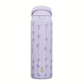 Stainless Steel Water Bottle, 24oz 2-in-1 Straw & Chug Lid, Purple Bows