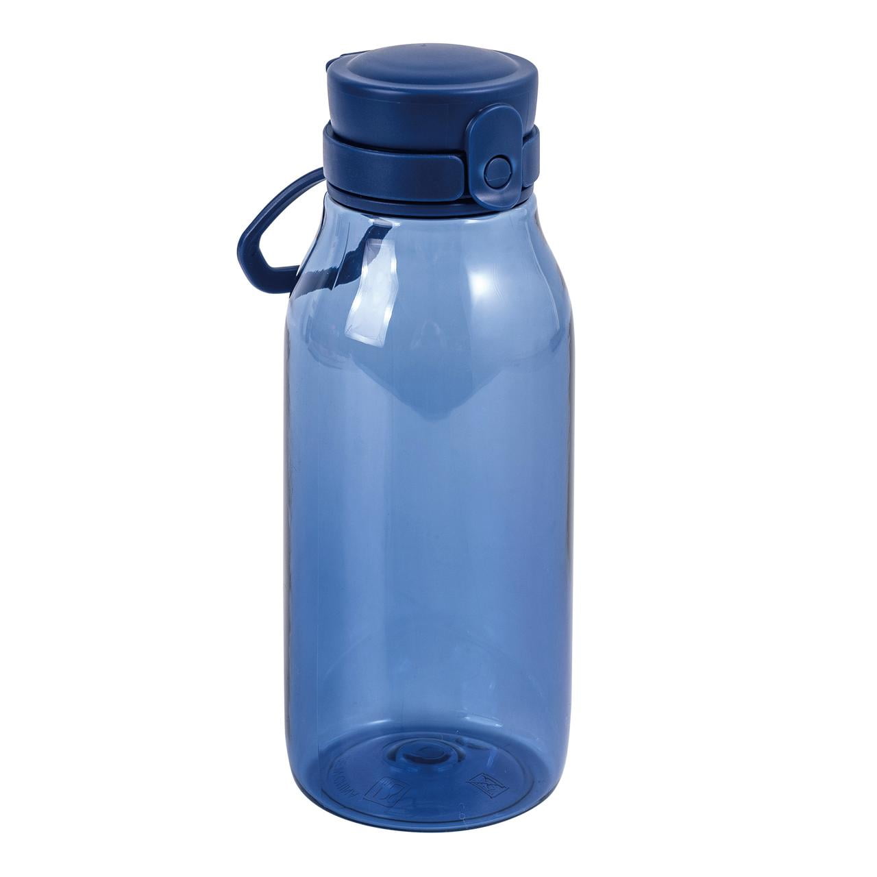 Kids Water Bottle, 16oz Plastic Bottle with Flip Top Chug Lid, BPA-Free, Blue
