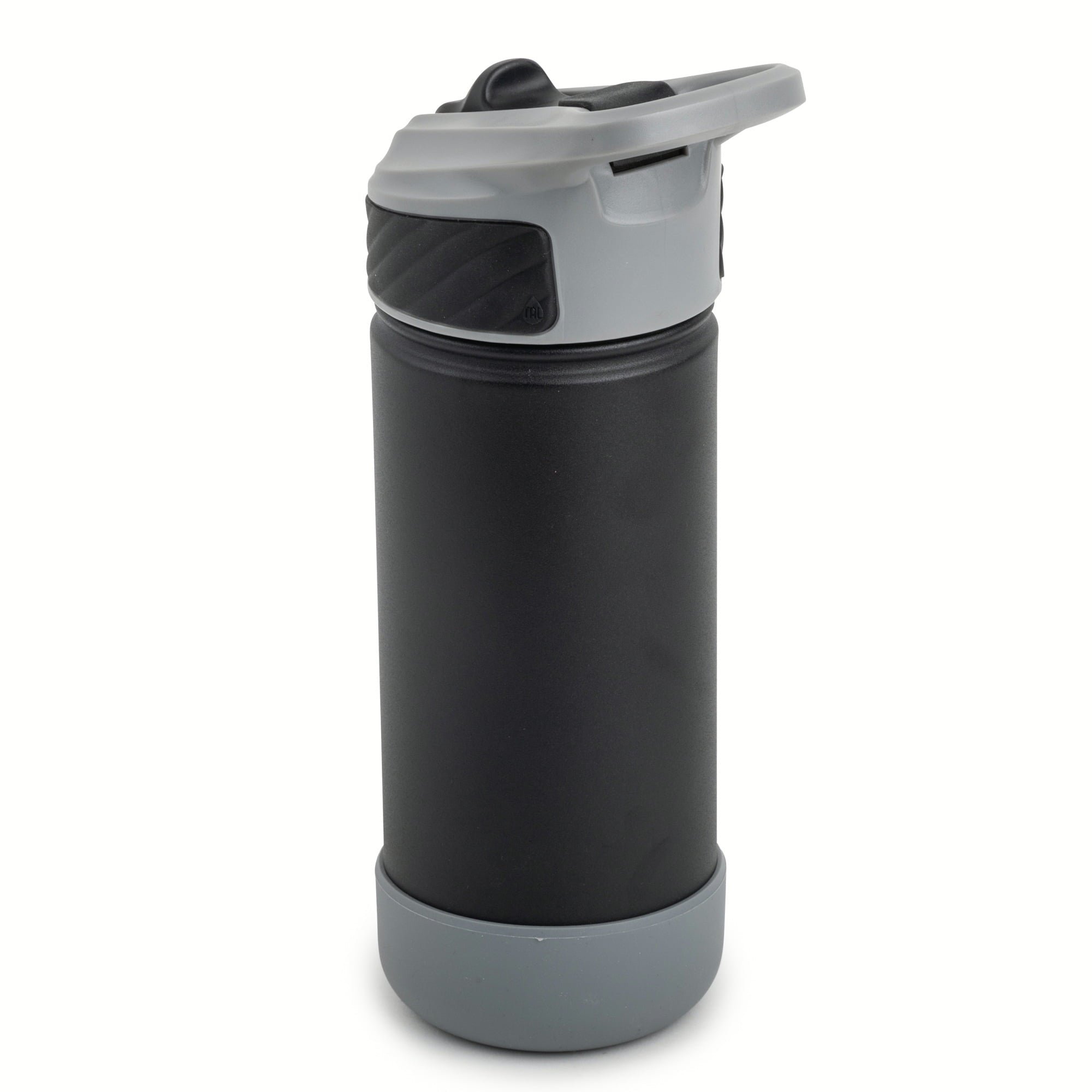Stainless Steel Ranger Straw Kids Water Bottle 18oz, Black - Image 3