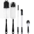 5Pcs Cleaning Brush Set, Reusable Pipe Cleaner , Small for Cleaning Narrow Neck Water s Jars Teapot (White&Black)