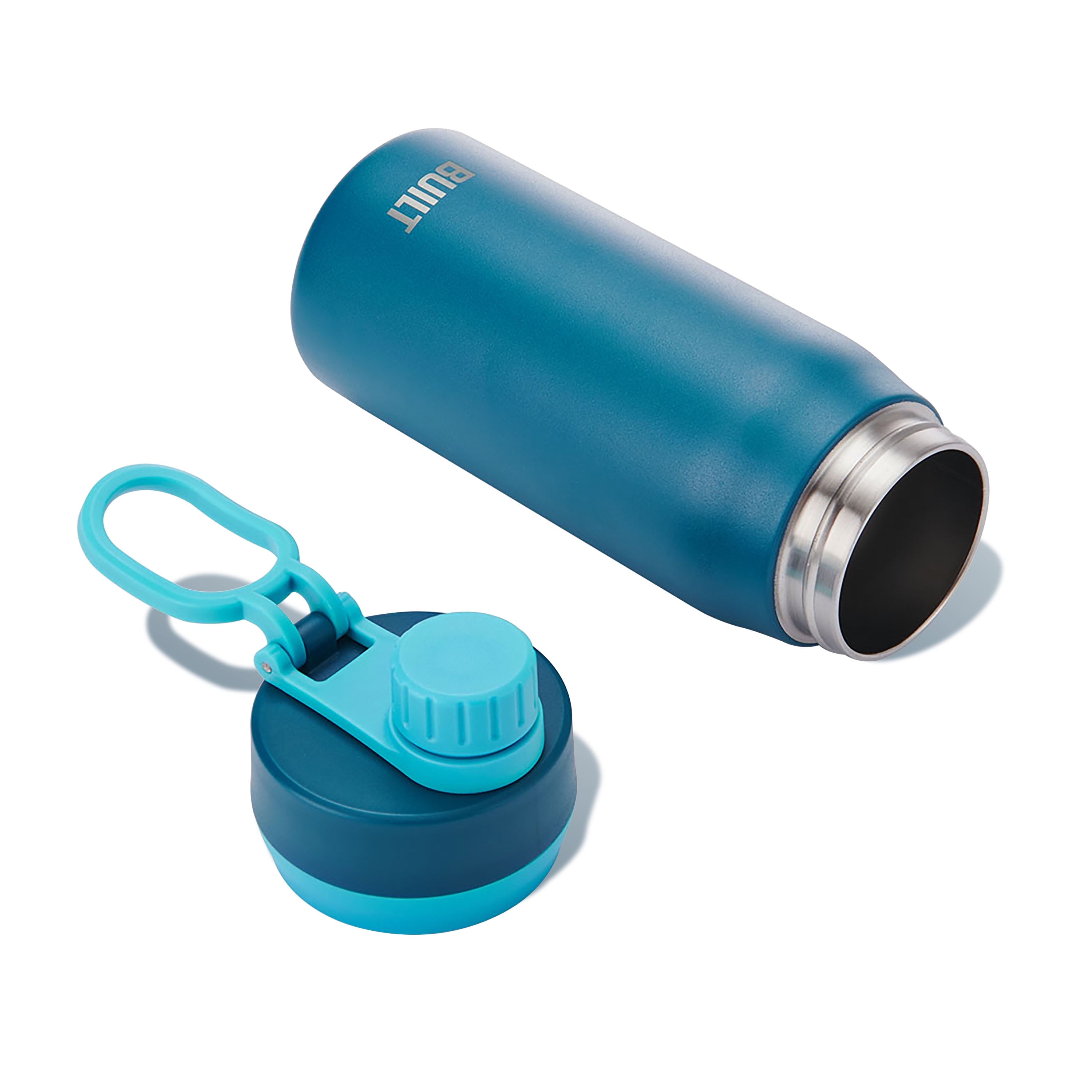 16 oz Stainless Steel Kids Water Bottle with Leakproof Flip-Top Chug Lid, Dark Blue - Image 5