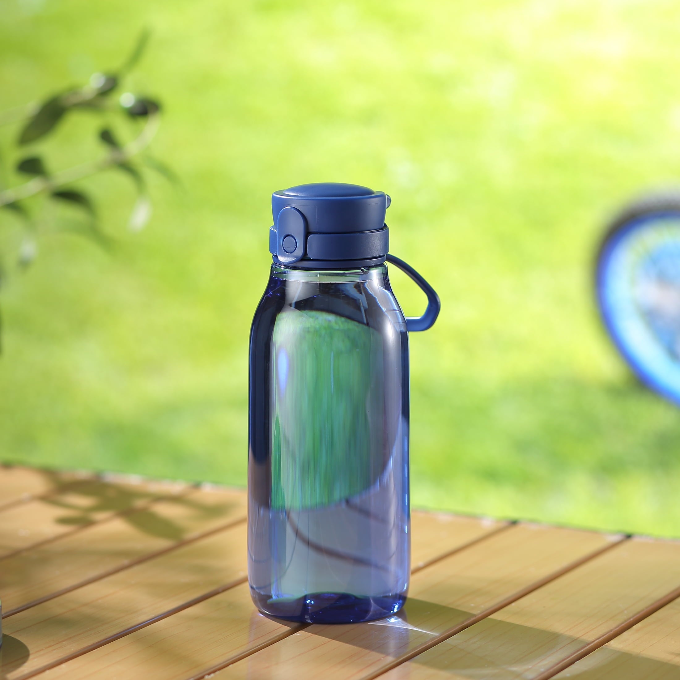 Kids Water Bottle, 16oz Plastic Bottle with Flip Top Chug Lid, BPA-Free, Blue - Image 5