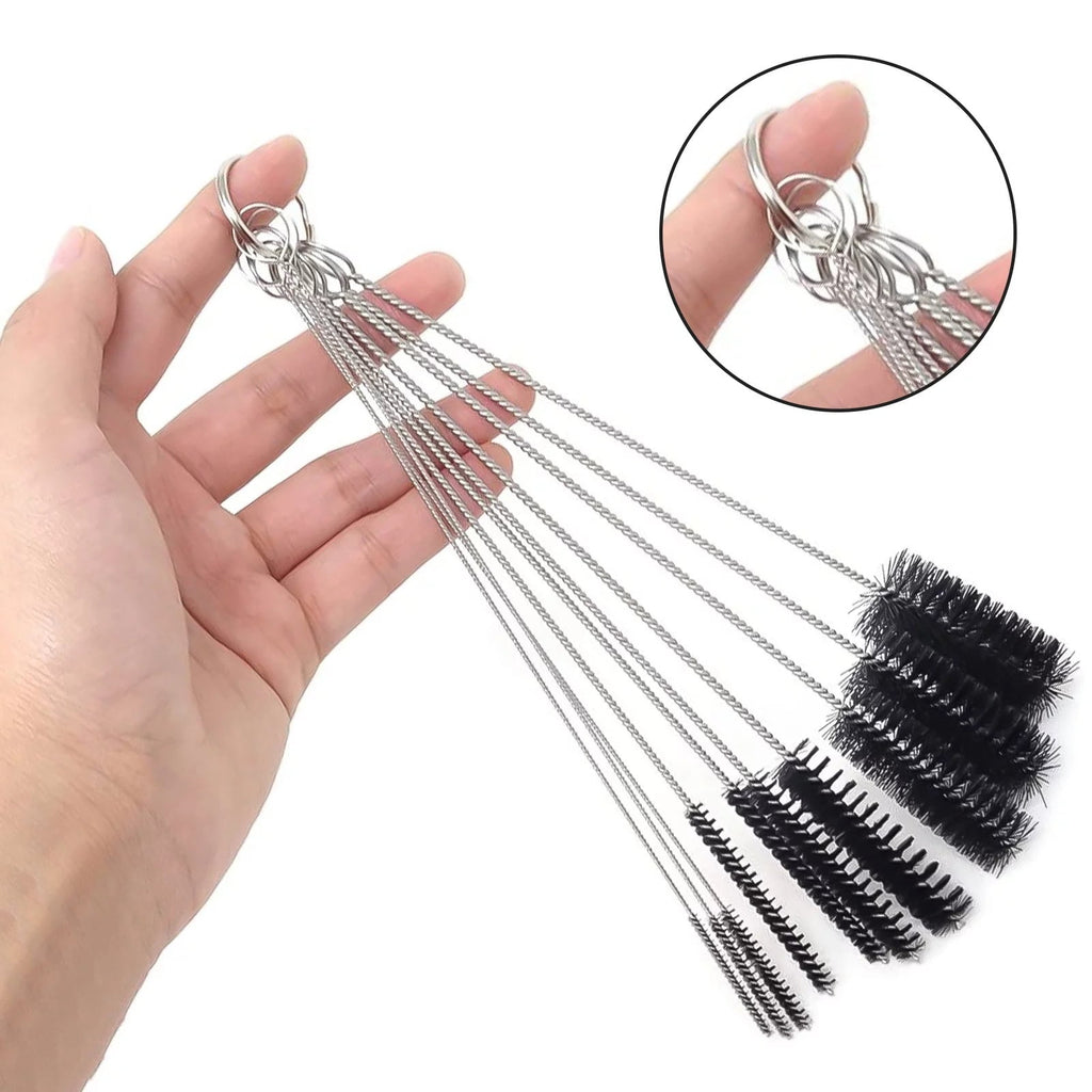 10Pcs Cleaning Brushes, Nylon Tube Pipe Keyboard Washing Cleaner Straw Tools, Black - Image 6